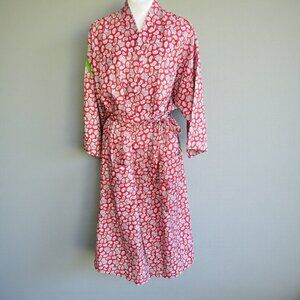 Pierre Cardin Men's Vintage 60s Red Paisley Nylon Robe